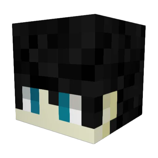 wqterbender Minecraft avatar head, 3D render