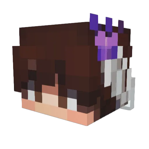 wqtermxlon Minecraft avatar head, 3D render