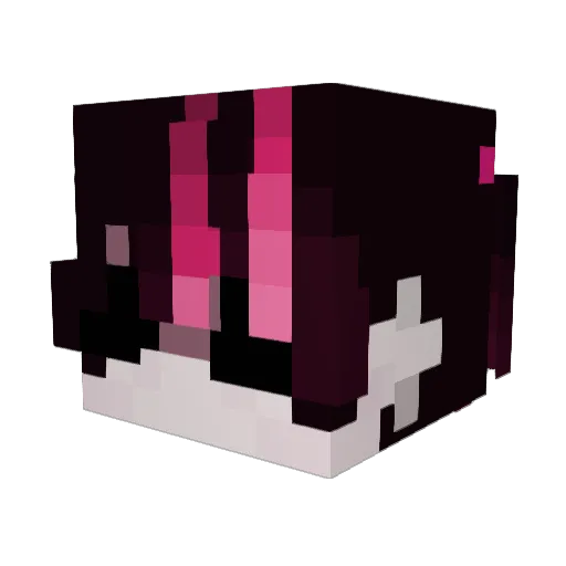 wqwqeqqeqe Minecraft avatar head, 3D render