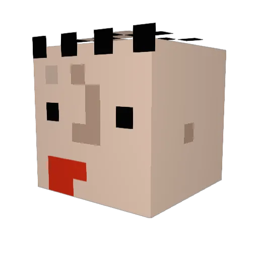 wrack_demon Minecraft avatar head, 3D render