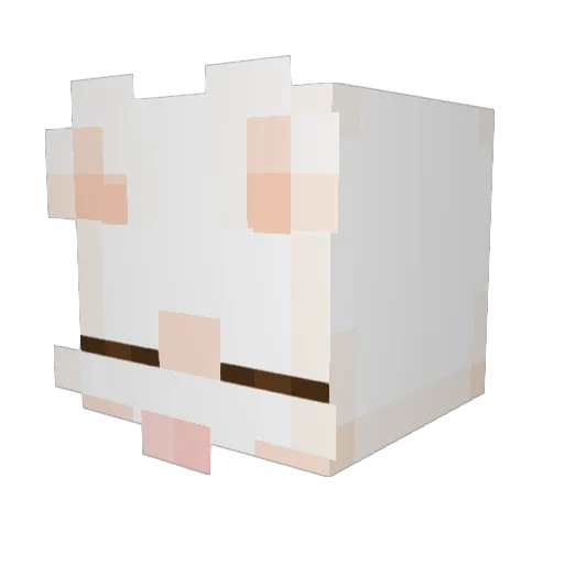 wraithfiend Minecraft avatar head, 3D render