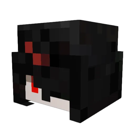 wraithiku Minecraft avatar head, 3D render