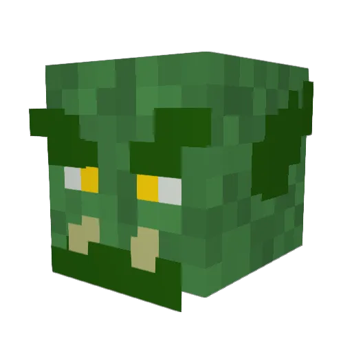 wraithwine Minecraft avatar head, 3D render