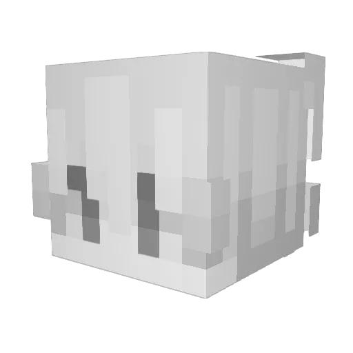 wrakk Minecraft avatar head, 3D render