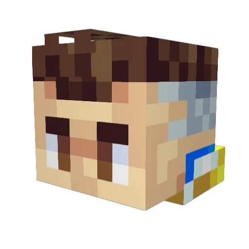 wrapmc Minecraft avatar head, 3D render