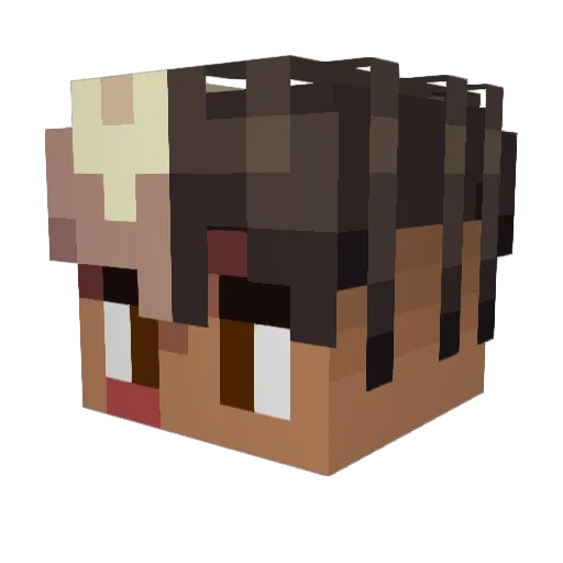 wrdanil Minecraft avatar head, 3D render