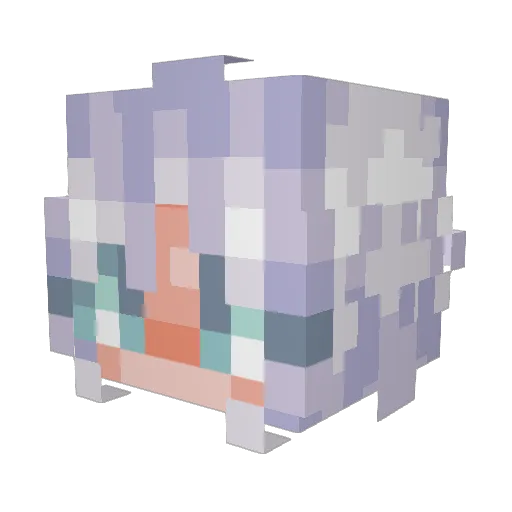 wreck4790 Minecraft avatar head, 3D render