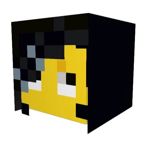 wreenie Minecraft avatar head, 3D render