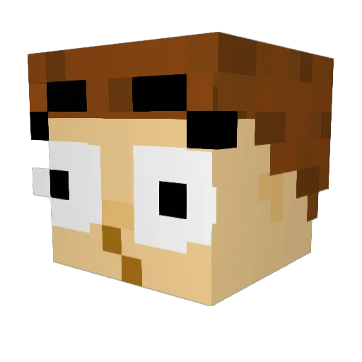 wrenaXP Minecraft avatar head, 3D render