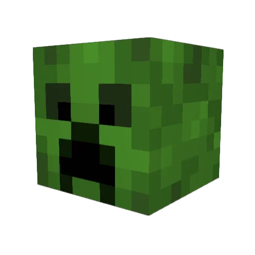 wrenfloof Minecraft avatar head, 3D render