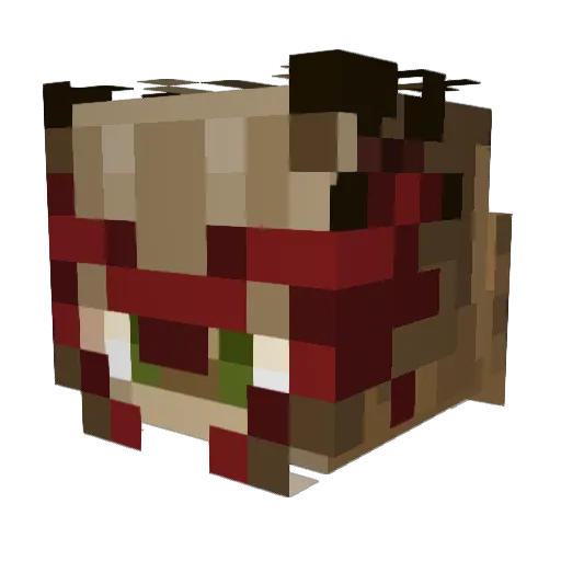 wrennya Minecraft avatar head, 3D render