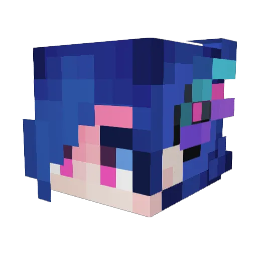 wrenounced Minecraft avatar head, 3D render
