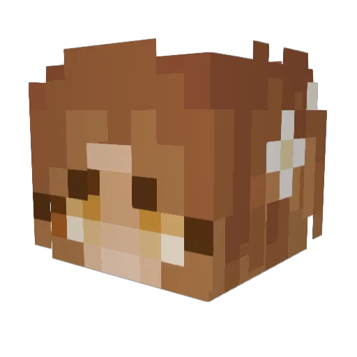 wrenwaves Minecraft avatar head, 3D render