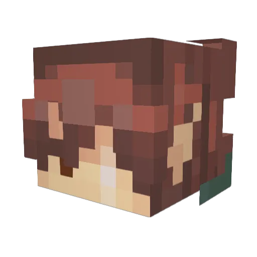 wrenxevil Minecraft avatar head, 3D render