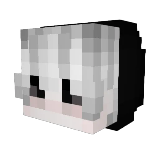 wrhw Minecraft avatar head, 3D render