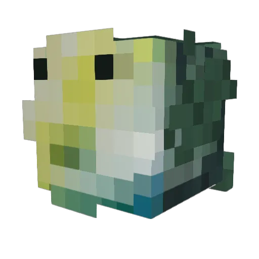 wrigglygiggly Minecraft avatar head, 3D render