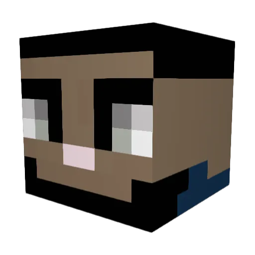 wrimy Minecraft avatar head, 3D render