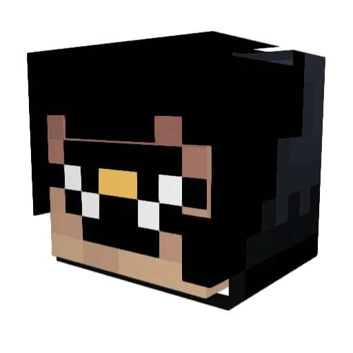 wrinklebumzip Minecraft avatar head, 3D render