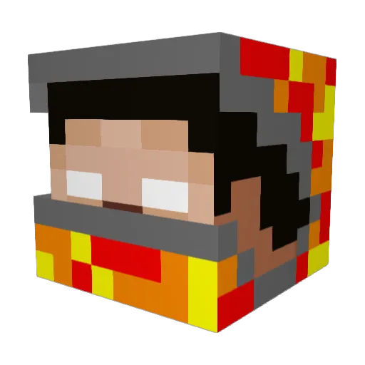 wrkn77 Minecraft avatar head, 3D render