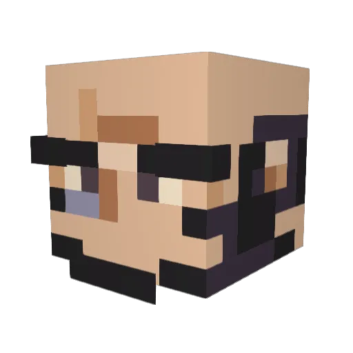 wromial Minecraft avatar head, 3D render