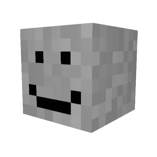wrongsted Minecraft avatar head, 3D render