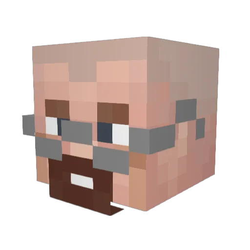 wrongtoothbrush Minecraft avatar head, 3D render