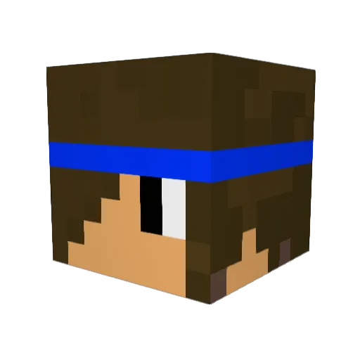 wrrn777 Minecraft avatar head, 3D render