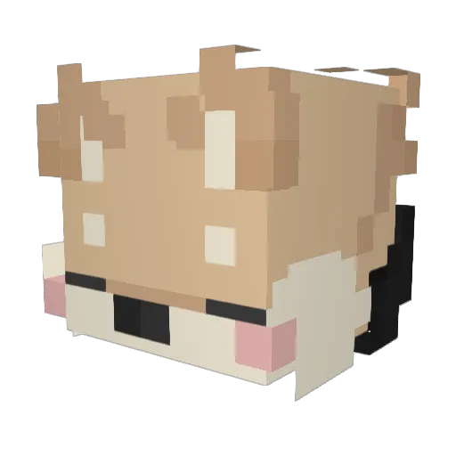 wrt1 Minecraft avatar head, 3D render