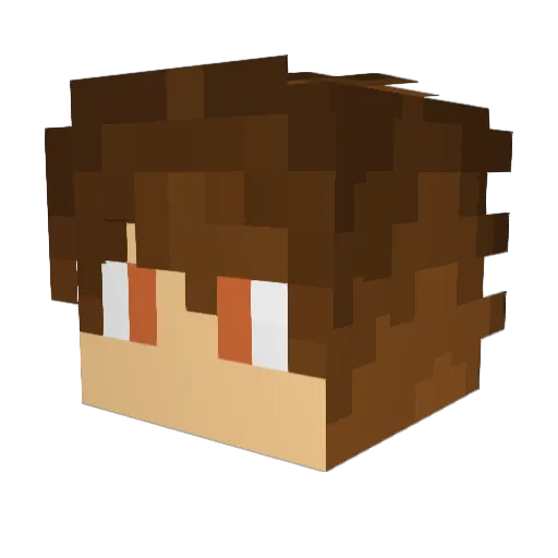 wrthllz Minecraft avatar head, 3D render
