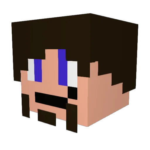wrydell Minecraft avatar head, 3D render