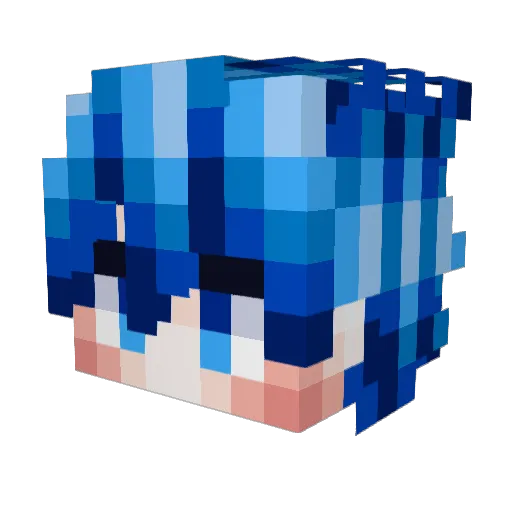 wryuk Minecraft avatar head, 3D render