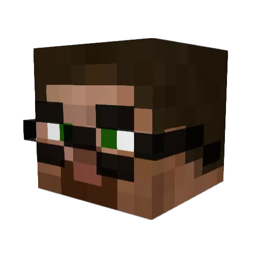 wscjdsb Minecraft avatar head, 3D render