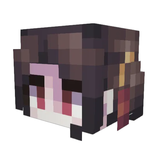 wsfzgg Minecraft avatar head, 3D render