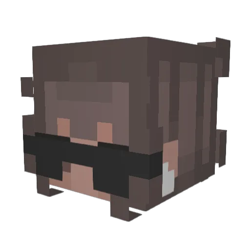 wsgjuli Minecraft avatar head, 3D render