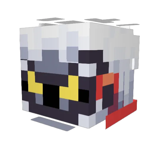 wsguao Minecraft avatar head, 3D render