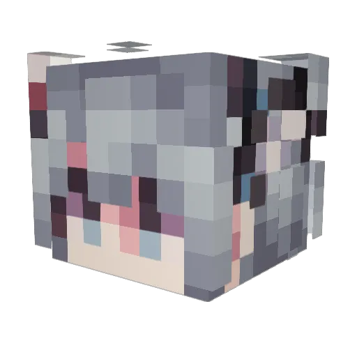wsmhks Minecraft avatar head, 3D render