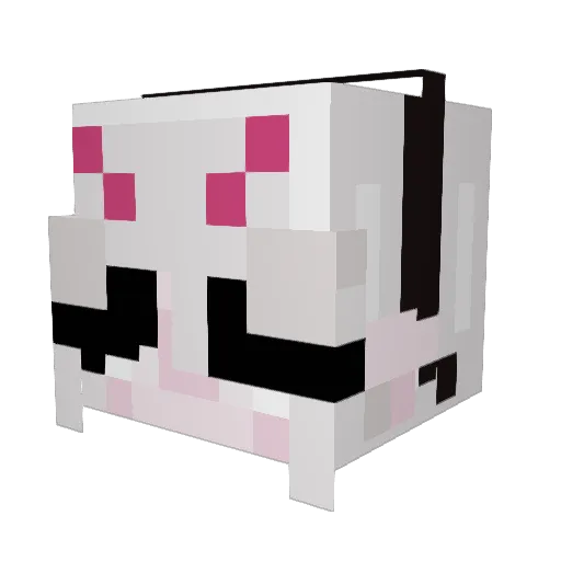 wspanaya Minecraft avatar head, 3D render
