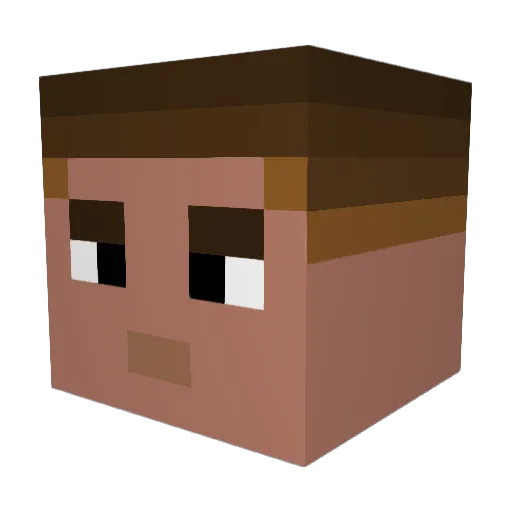 wsqalex Minecraft avatar head, 3D render