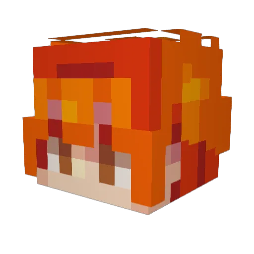 wssalpha Minecraft avatar head, 3D render