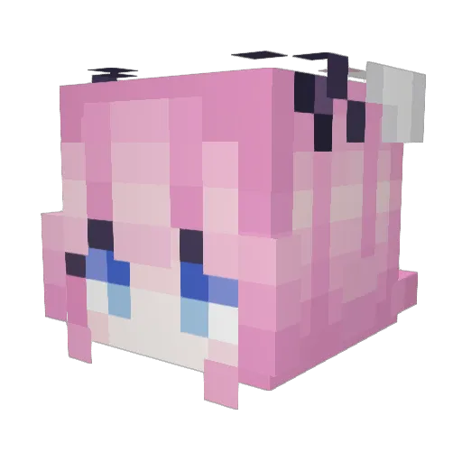 wssb2 Minecraft avatar head, 3D render