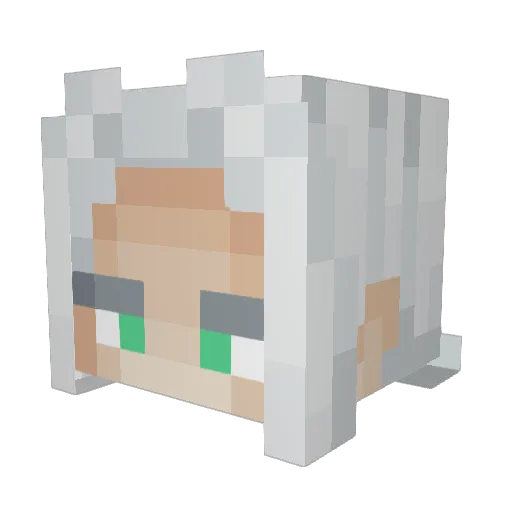 wsstudios Minecraft avatar head, 3D render