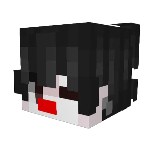 wsuei Minecraft avatar head, 3D render