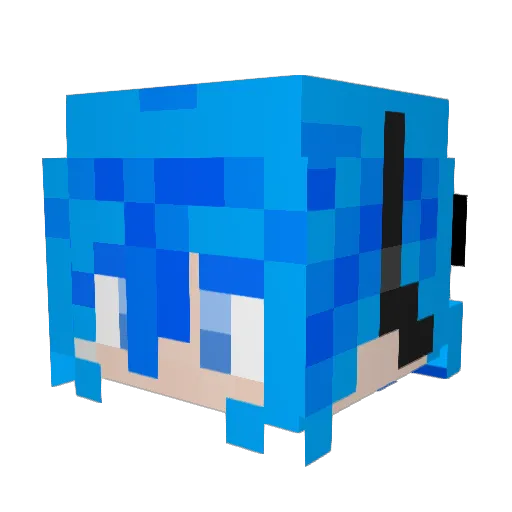wswdc Minecraft avatar head, 3D render