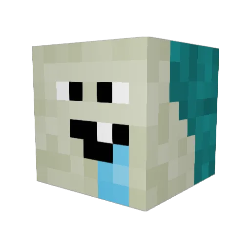 wsxd Minecraft avatar head, 3D render