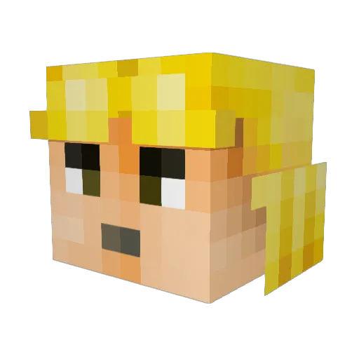 wtawsome Minecraft avatar head, 3D render