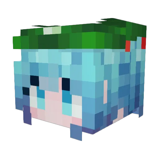 wtiszs Minecraft avatar head, 3D render