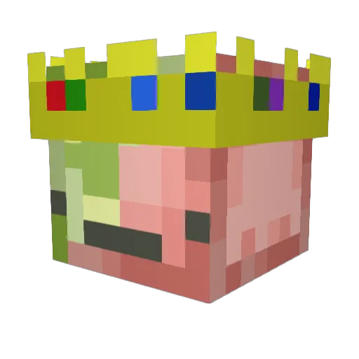 wtrmlns Minecraft avatar head, 3D render