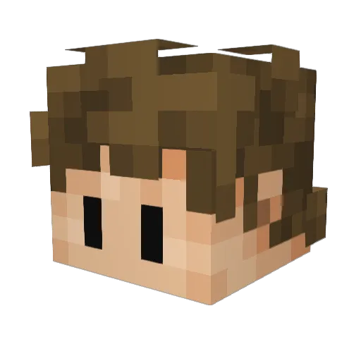 wu1shan Minecraft avatar head, 3D render