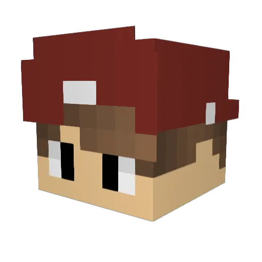wu2z Minecraft avatar head, 3D render