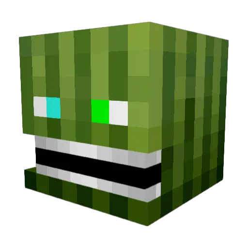 wuMr Minecraft avatar head, 3D render